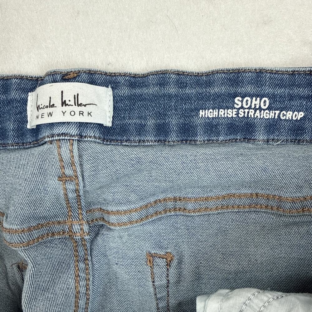 Nicole Miller Perfection Soho HighRise Straight Crop Stretch Jeans 14 - Picture 9 of 11